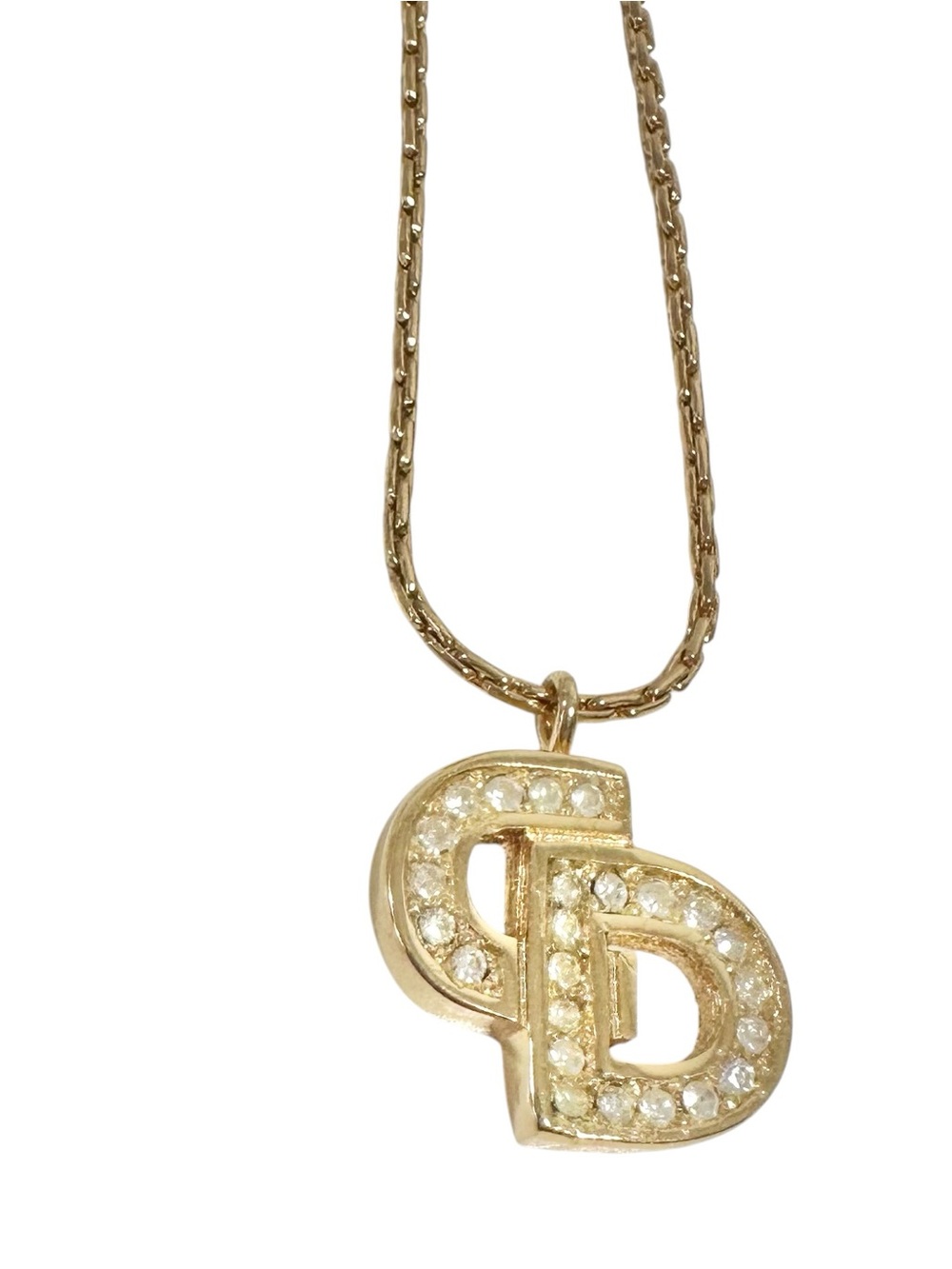 Christian Dior Gold & Crystal “CD” Initials Engraved Vintage Bracelet - Picture 3 of 13